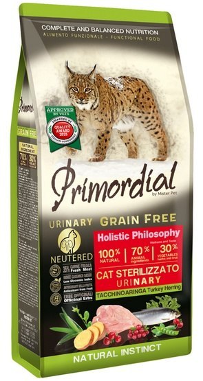 PRZECENA Primordial Cat Grain Free Urinary Turkey & Herring 400g [termin ważności: 12.09.2025]