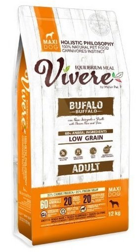 Vivere Maxi Adult Buffalo 12kg Karma Monobiałkowa z Bawołem dla dużych ras Vivere Maxi Adult Buffalo 12kg Karma Monobiałkowa z Bawołem dla dużych ras