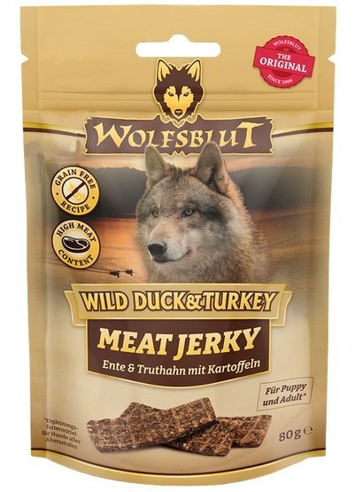 Wolfsblut Dog Meat Jerky Wild Duck & Turkey 80g Wolfsblut Dog Meat Jerky Wild Duck & Turkey 80g
