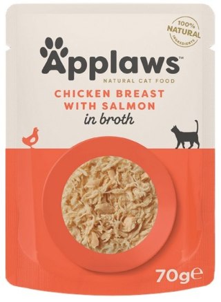 Applaws saszetka dla kota Kurczak z Łososiem w rosole 70g