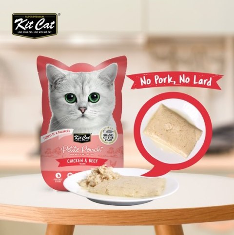 Kit Cat Petite Pouch Tuna Chicken & Beef saszetka 70g