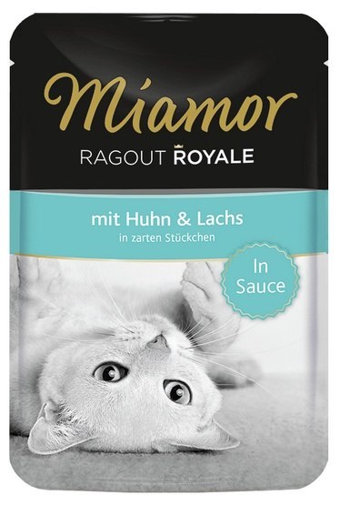 Miamor Ragout Royale z kurczakiem i łososiem w sosie saszetka 100g Miamor Ragout Royale z kurczakiem i łososiem w sosie saszetka 100g